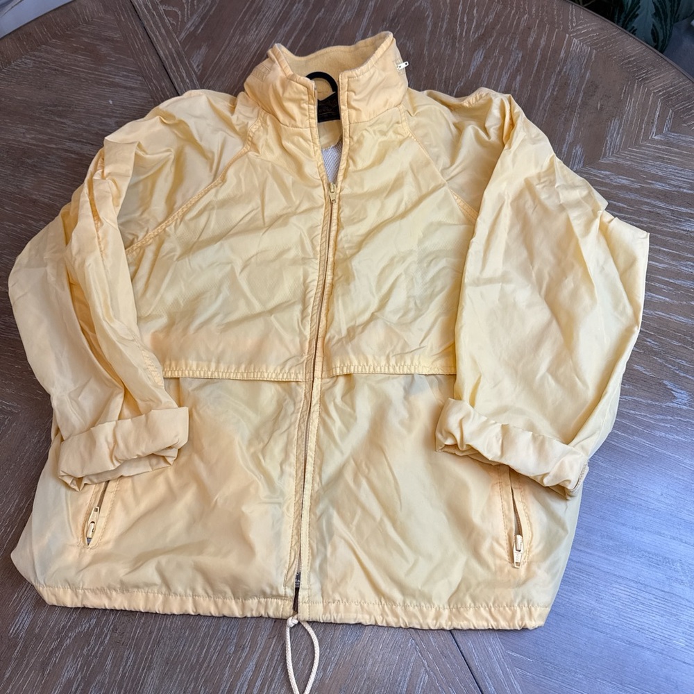 Eddie Bauer Yellow Zip-Up Windbreaker Jacket